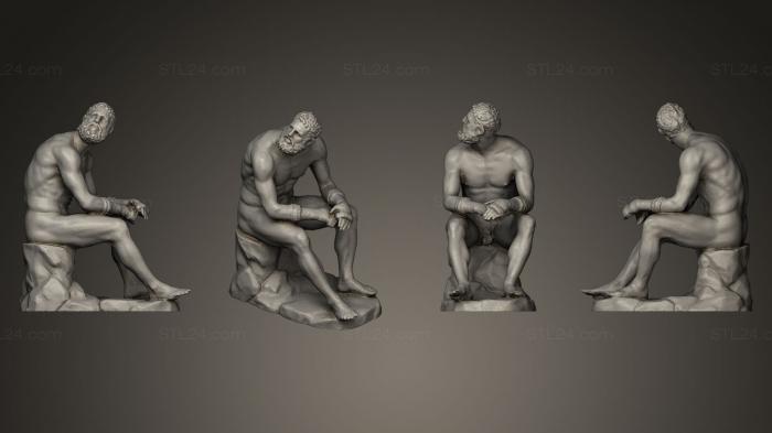 Statues antique and historical (Boxeador The Boxer, STKA_0768) 3D models for cnc
